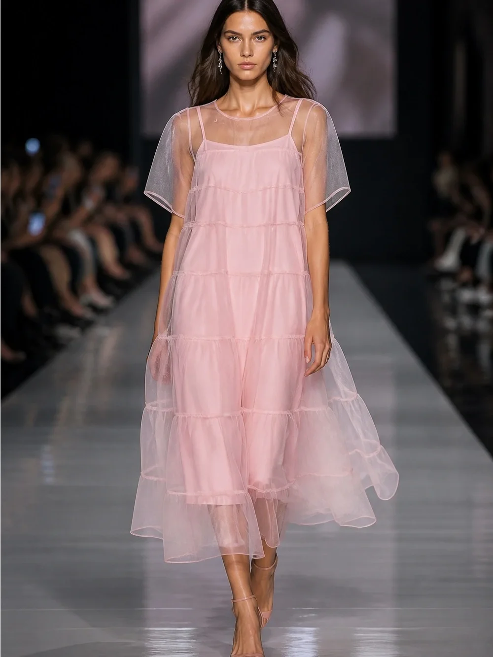 staud sheer dress STAUD, Calluna Dress in Earth, Size XS